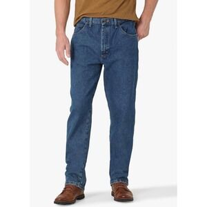 Rustler Classic Mens Relaxed Fit Straight Leg Heavyweight Jeans Blue 44x32 NWT